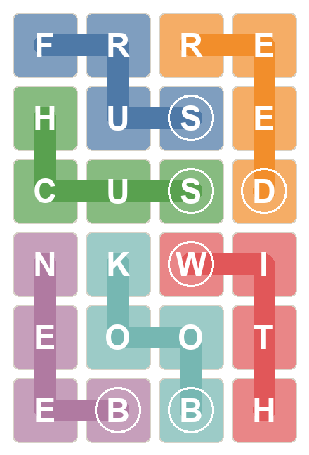 Word Grid Puzzle Example Diagram