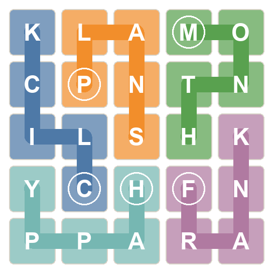 Word Grid Puzzle Example Diagram